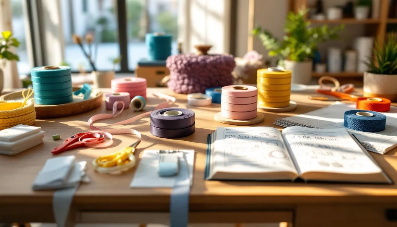 整理された明るいクラフト工房の作業台