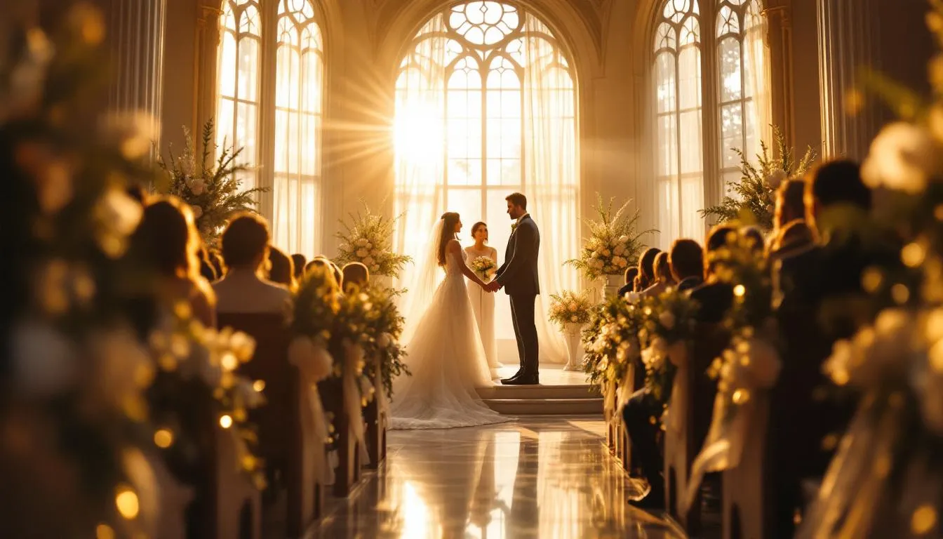 光あふれるチャペルでの感動的な結婚式