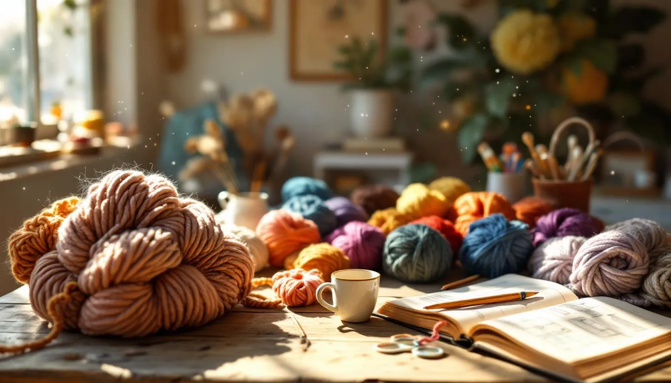 日差しが差し込む温かな手芸部屋の風景